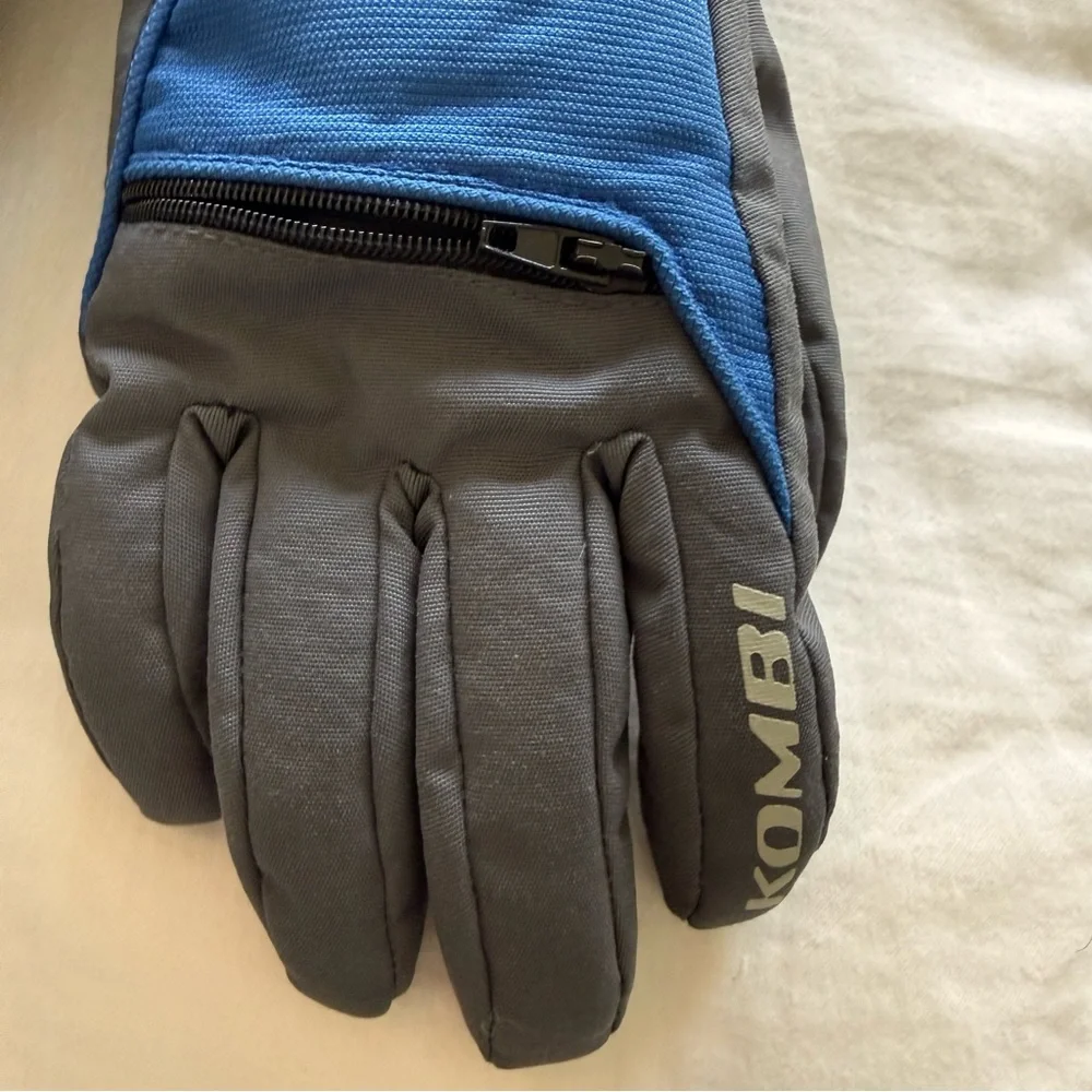 Kombi Youth Roamer Jr. Blue and Gray Winter Gloves